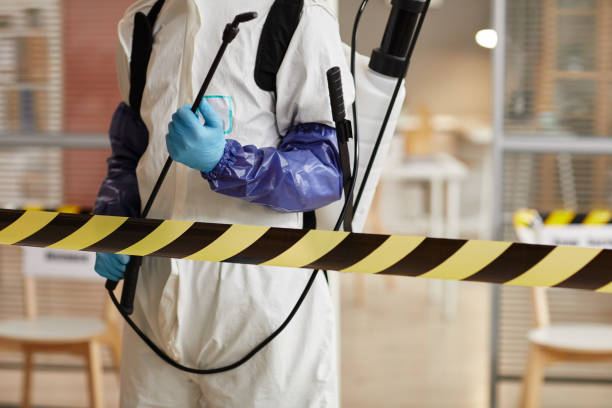 Professional Biohazard Cleanup technician working in Augusta, WI